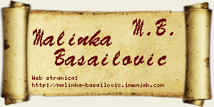 Malinka Basailović vizit kartica